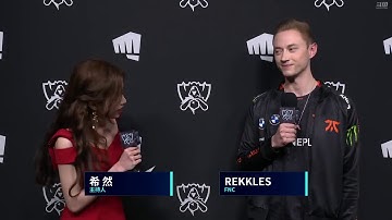 FNC Rekkles Interview Post Game FNC vs TSM Worlds 2020