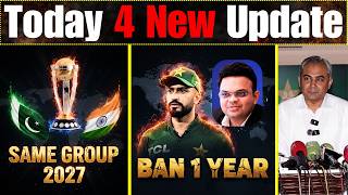 4 latest update | Mohammad Nawaz BAN 1 Year ? Pakistan and India Same group in ODI World Cup 2027