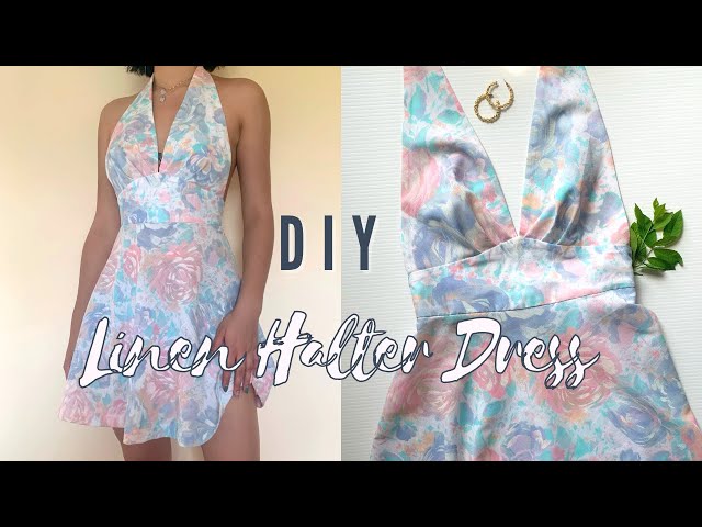 DIY Halter Dress/ Pattern - YouTube