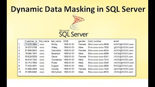 Dynamic Data Masking in SQL server | Security feature in SQL server 2016 | Ms SQL