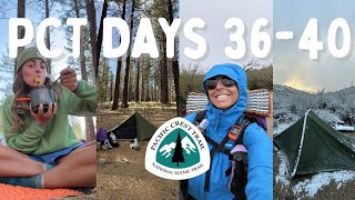 PCT Days 36-40 ~ A snow storm, zero days in Tehachapi, more water carries, and my first bear hang