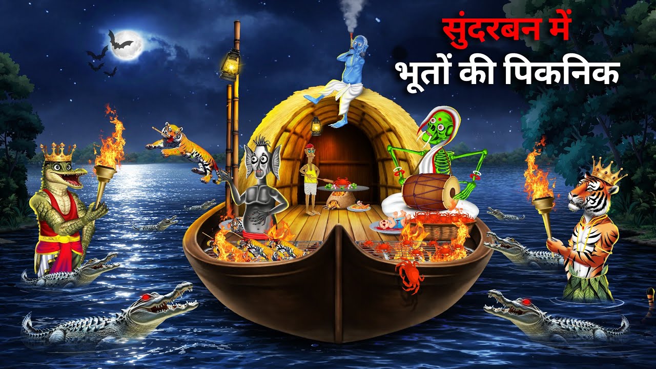 सुंदरबन में भूतों की पिकनिक | Sundarban Mein Bhoot o Ki Picnic | Sundarban Cartoon | Chudail Cartoon