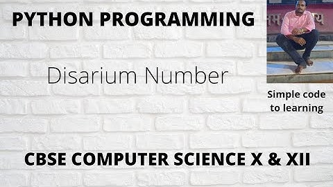Python Program to determine whether a given number is a Disarium Number or not (Hindi)