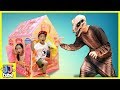 거대 공룡이 자꾸 집을 부숴요! 콩순이 타요 텐트 장난감 놀이 Giand Jurassic Dino break toy House [제이제이 튜브-JJ tube]