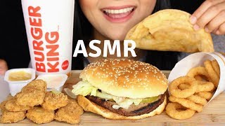 Asmr Burger King New Impossible Whopper, Taco, Onion Rings, Nuggets Eating Sounds No Talking