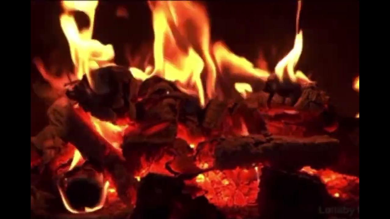 Burning Fireplace with Crackling Noises for 5 Seconds YouTube