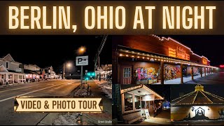 Berlin Ohio at night - Pre Christmas -Lets Explore the town together #amish #holmescounty #berlin