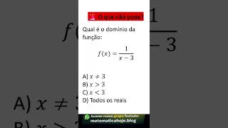 🚫 O que não pode Domínio de função explicado