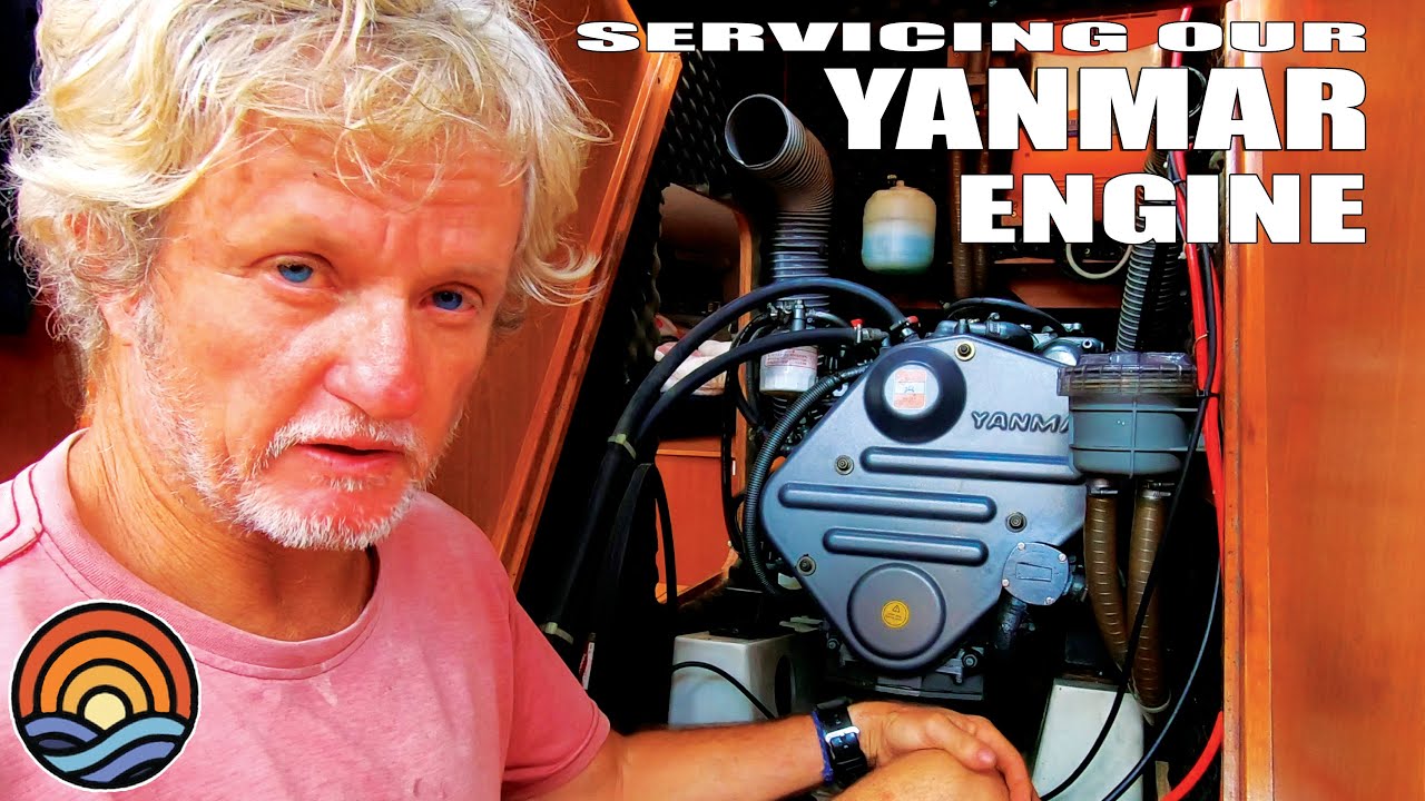 Servicing our YANMAR ENGINE. Drifting Boat Tour.