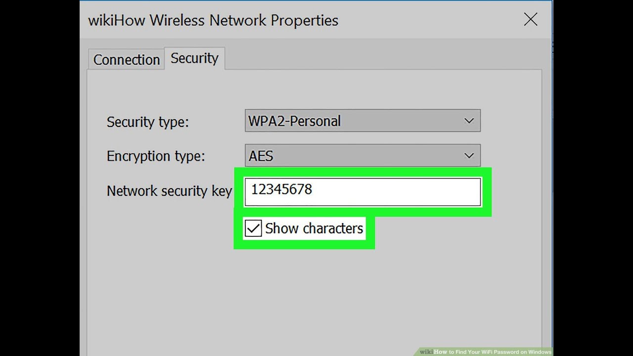 How to check wireless password on pc or laptop
