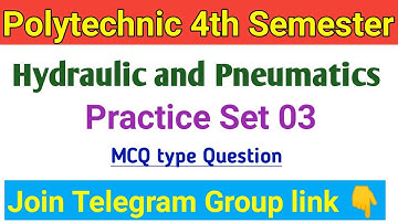 Hydraulics and Pneumatics Objective Question// Cl02 //#Hydraulics and #Pneumatics MCQ //@Study Samay
