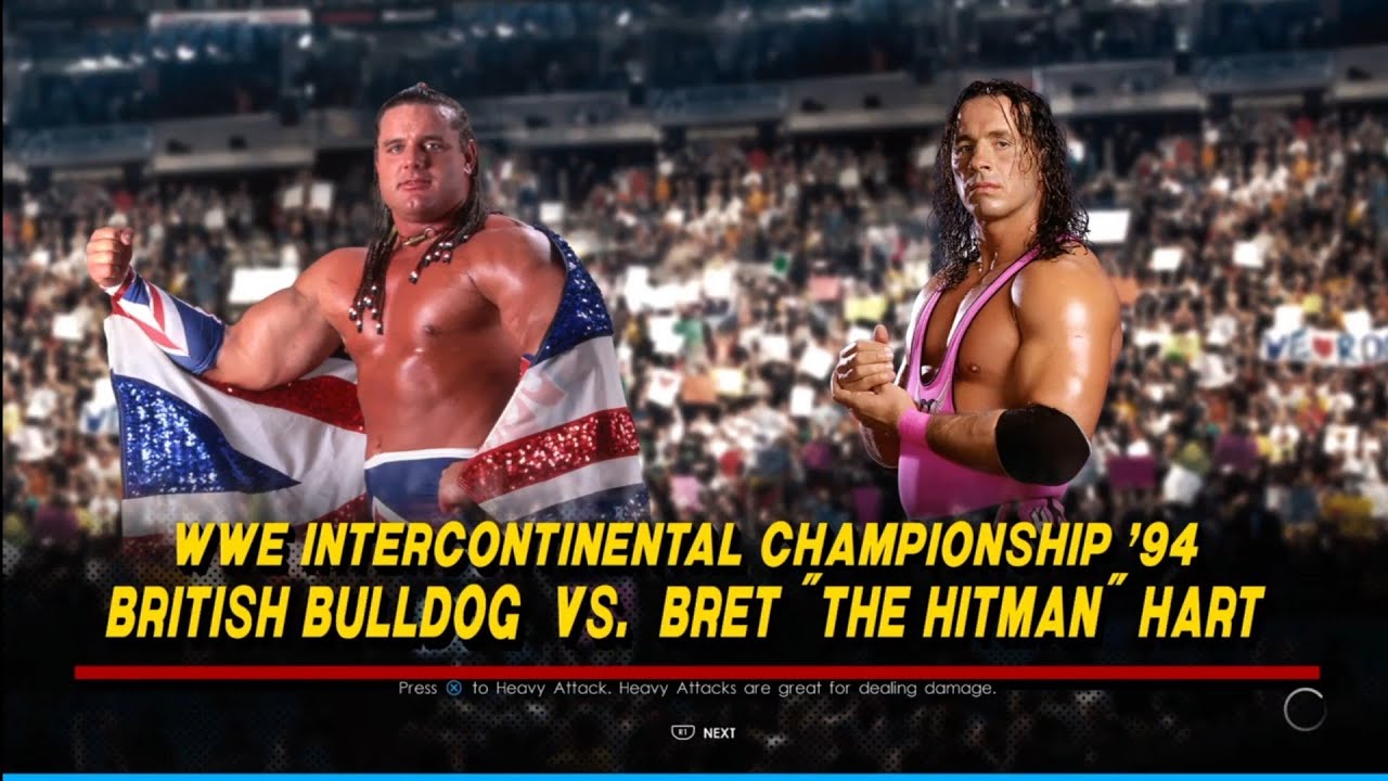 British Bulldog vs Bret Hart Summerslam 92. WWE 2K22 YouTube