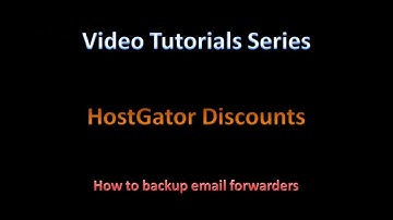 How to Backup Email Forwarders List on HostGator - HostGator Tutorials