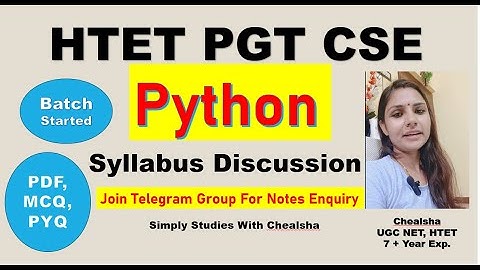 HTET Complete Python Syllabus Discussion|| HTET Computer Science || HTET PGT CSE 2023 Exam || KVS