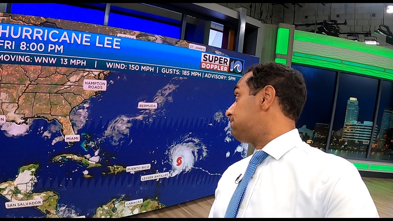 Hurricane Lee Friday Night Update - YouTube