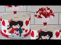 Como hacer cake topper para pasteles, Pastel Para San Valentín 14 De Febrero