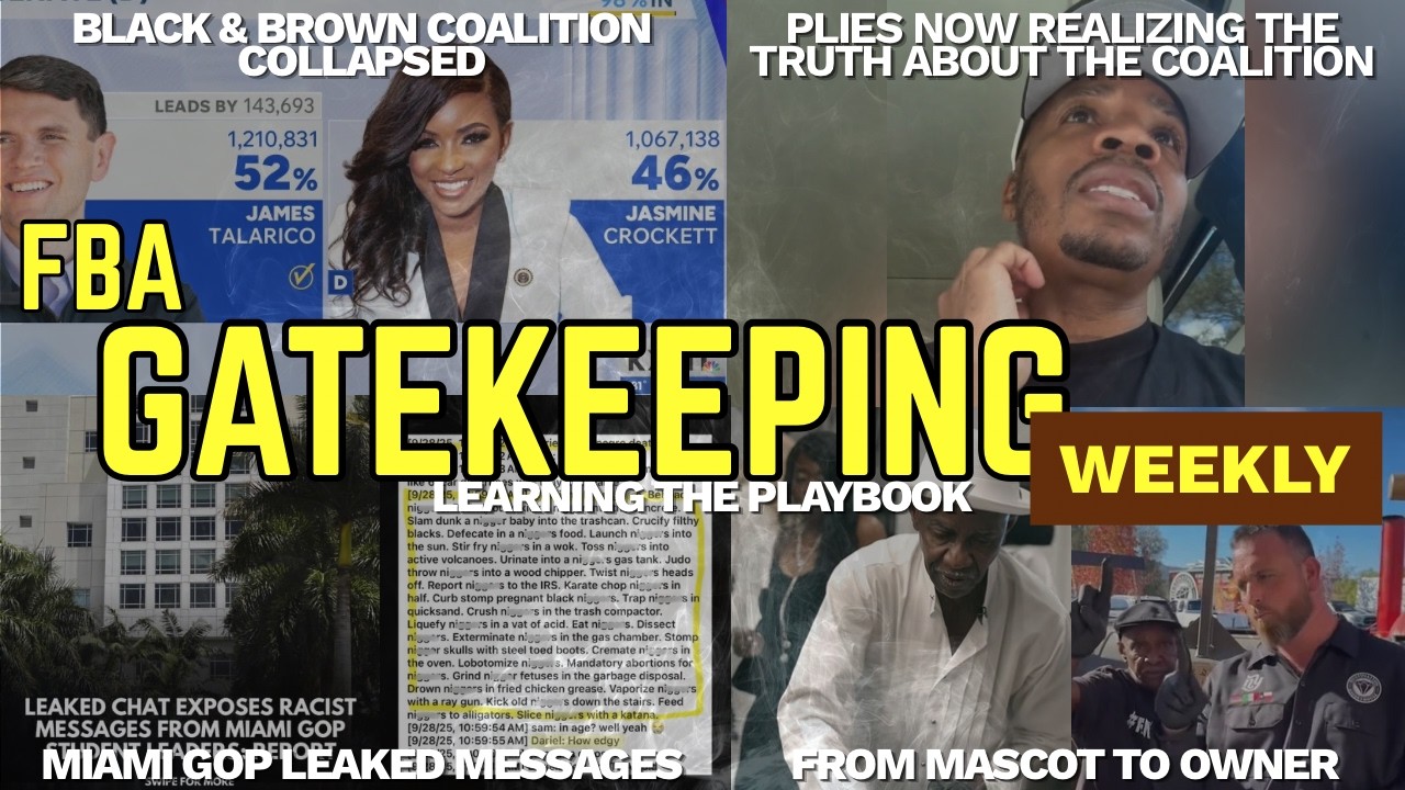FBA Gatekeeping Weekly | Jasmine Crockett Loss, Plies Coalition Debate, FIU GOP Chat, & Tendernism
