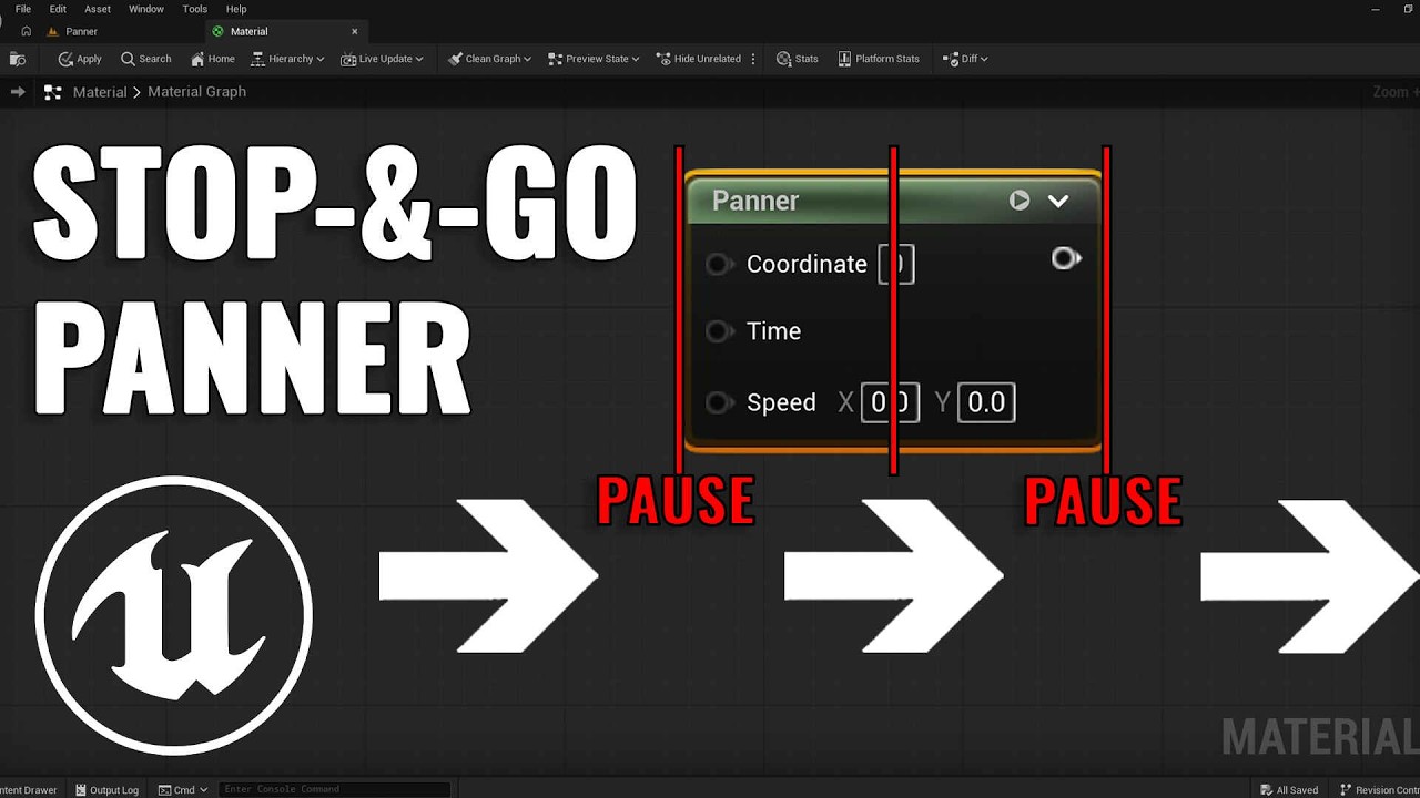 How to Make a Panner That Stops and Moves in Intervals | Unreal Engine Materials