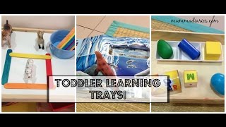 Hands-on learning activities for toddlers & preschoolers! (Montessori-inspired shelf!)