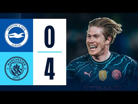 HIGHLIGHTS! RAMPANT CITY CLOSE GAP ON GUNNERS | Brighton 0-4 Man City | Premier League