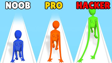 NOOB vs PRO vs HACKER in Rubber Man 3D