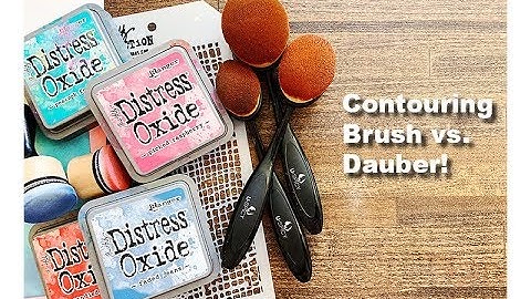 Contouring Brush vs. Dauber - Craft Ink Blending Comparison