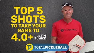 Top 5 pickleball shots to take your game to 4.0+ | ft. Tim Buwick screenshot 1
