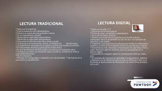 Comparativo Lectura Tradicional Vs Digital