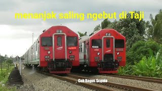 Adu klakson s35 dua Kereta Pramexs papasan saling ngebut di Taji Prambanan