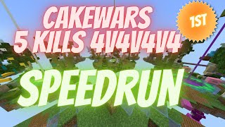 Cakewars 4v4v4v4 5 Kills Speedrun [FWR]