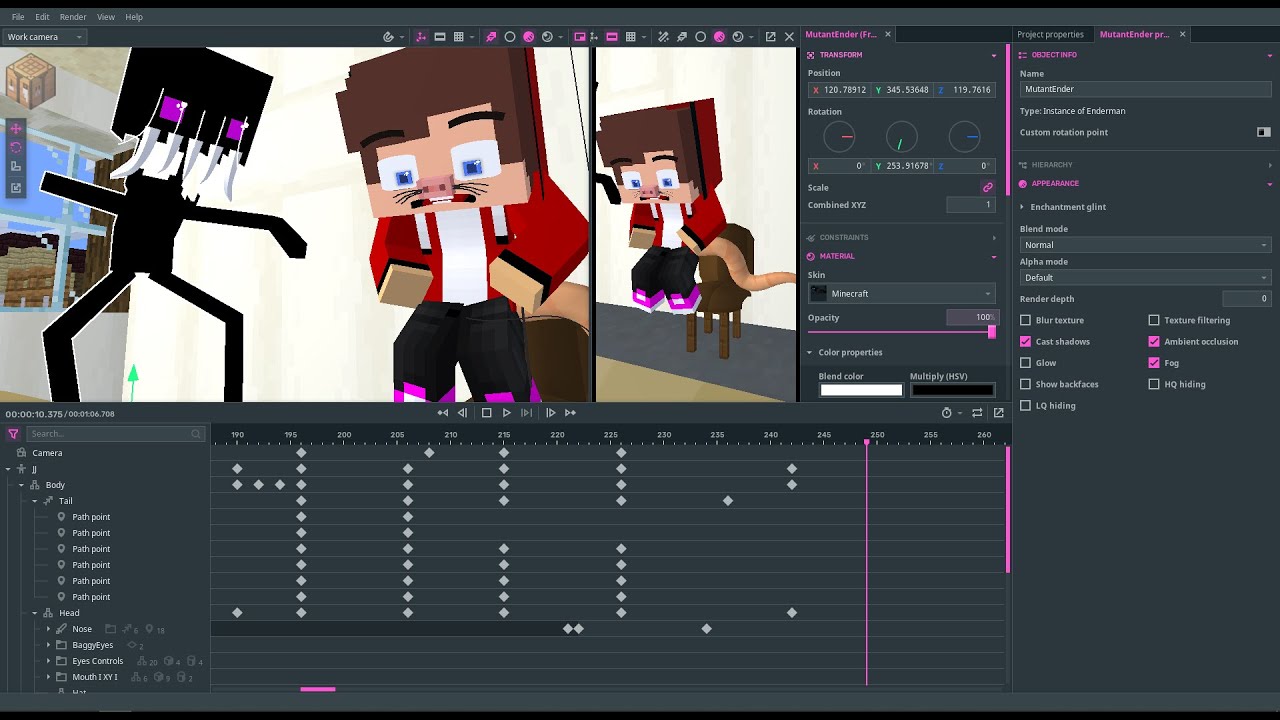Making Minecraft animations in Mine Imator #minecraftanimation # ...