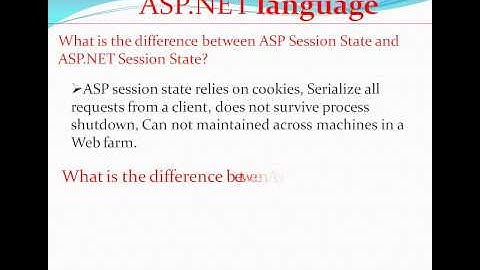 ASP.NET INTERVIEW QUESTIONS AND ANSWERS | DIFFERENCE BETWEEN ASP SESSION AND ASP.NET SESSION