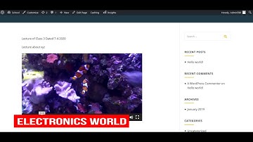 Wordpress Add Page and Embed Video in Page