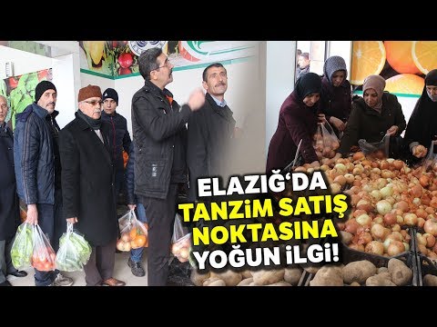 Elazığ’da Bugün Açılan Tanzim Satış Noktasına Yoğun İlgi