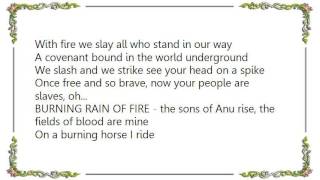 Virgin Steele - Rain of Fire Lyrics