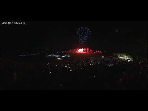 【2024臺灣國際熱氣球嘉年華】2024-07-11 光雕音樂會（無人機展演+煙火）｜全景視角