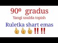 90 gradus olish yangicha usulda. Как сделат  90 градус. Ruletka shart emas