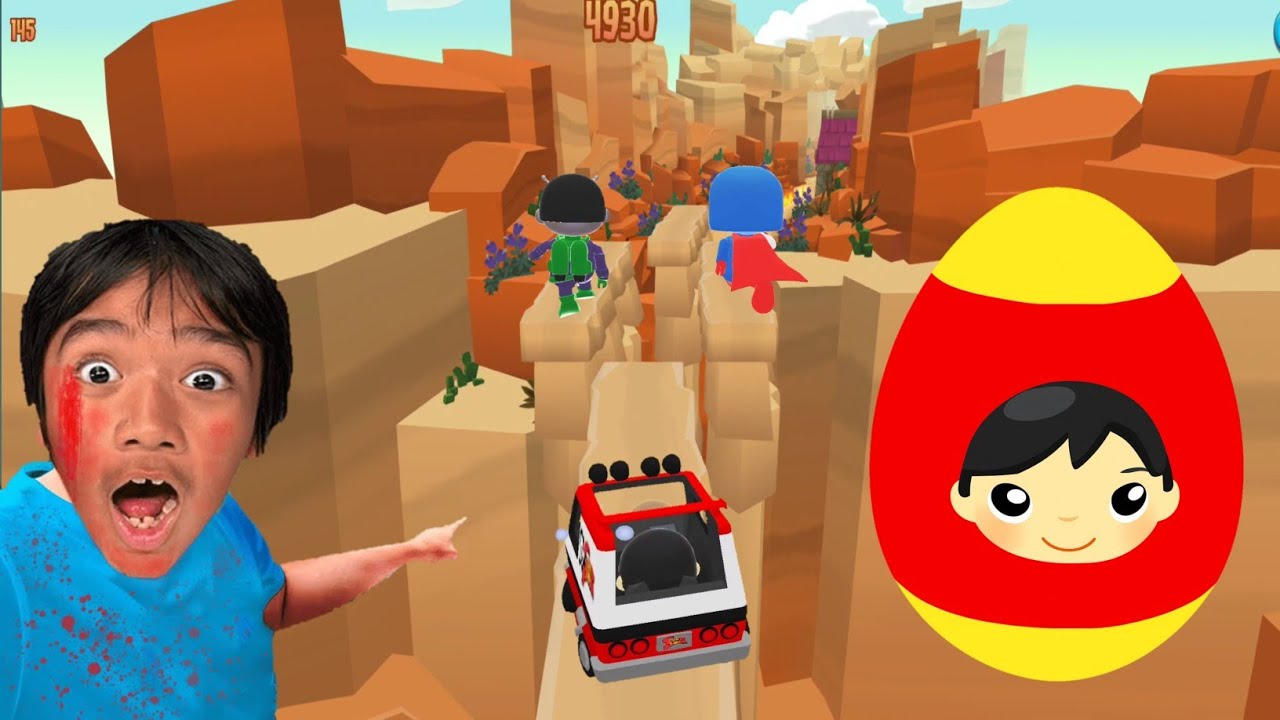 Tag with Ryan - Ry Glorb Ryan 🆚 Stealth Ninja in Panda Van 🆚 Daredevil Ryan 🆚 Dino Excavator Ryan 