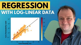 Porosity Permeability (Poro-Perm) Log-Linear Regression in Python - Petrophysics