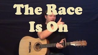 The Race Is On George Jones Easy Strum Guitar Lesson How to Play Tutorial