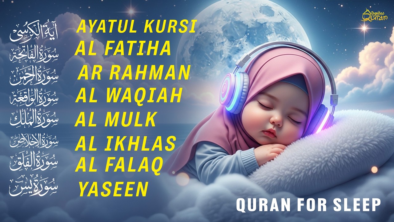 Soothing Quran Before Sleep | Ayatul Kursi, Al-Fatiha, Surah Ar-Rahman, Al-Mulk, Yasin By Alaa Aqel
