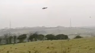IRA ambush a lynx helicopter with gunfire, Crossmaglen South Armagh, 13th February 1991.