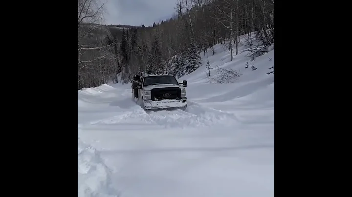 Ford f350 dually in deep snow