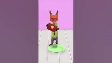 NICK and Judy Hoops vs Food Surprise 😬 in Zootopia 2 Funny Animation #zootopia2 #nick #judy #funny