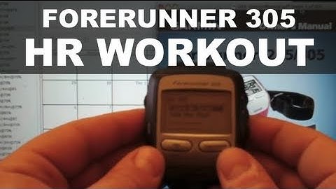 Heart Rate Training Workout Setup Garmin Forerunner 305
