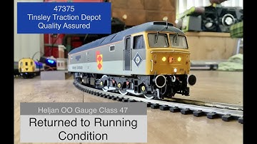 Model Trains 189 - Heljan OO Gauge Class 47 Recommissioned 47375 Tinsley Traction Depot
