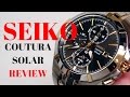 4k revue de la montre pour hommes seiko coutura solar alarm modle ssc198