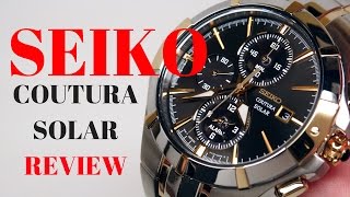 4K) SEIKO COUTURA SOLAR ALARM MEN'S WATCH REVIEW MODEL: SSC198 - YouTube