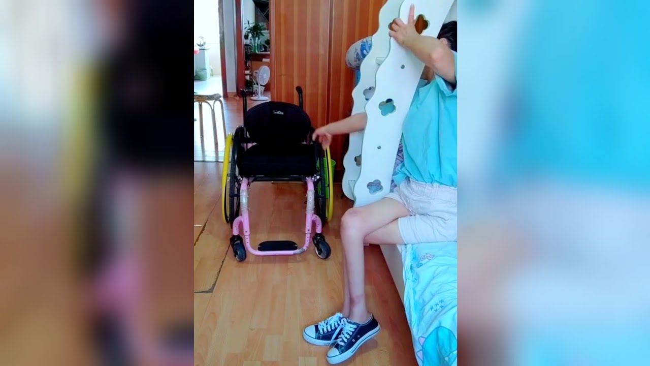 Floor to Bed to Wheelchair Transfer Paraplegic Girl with Shoes YouTube
