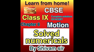 Intext questions NCERT Chapter 8 motion (class IX)